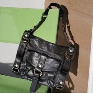 Kooba real soft leather black purse with brass details